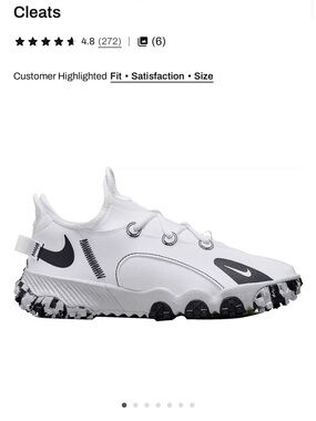 Nike Kids White and Black Future Field Baseball/softball Turf Cleats